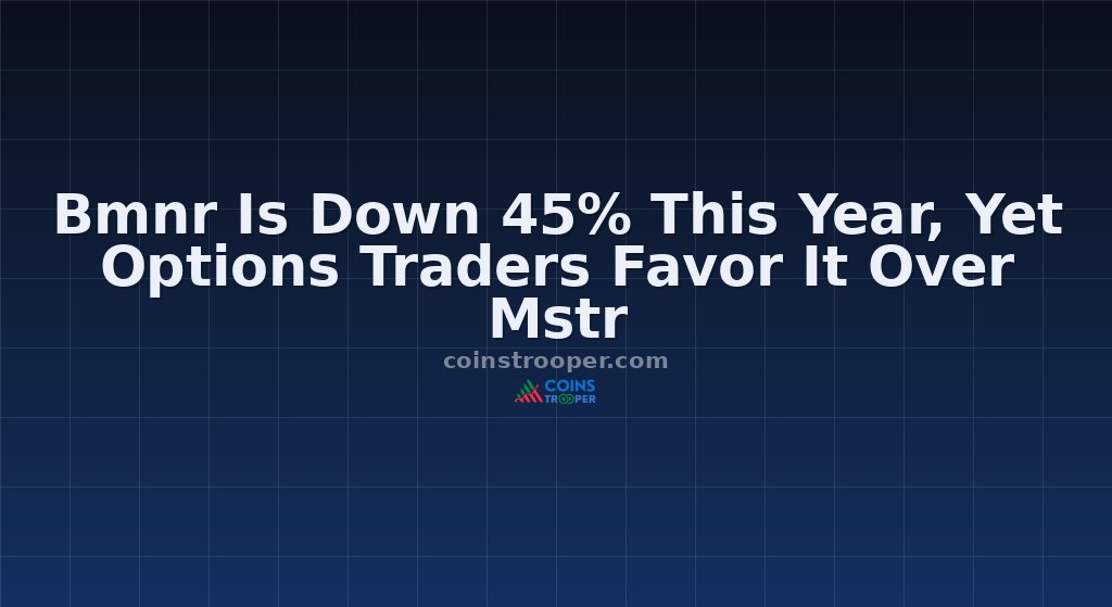 Bmnr Is Down 45% This Year, Yet Options Traders Favor It Over Mstr