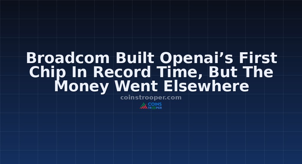 Broadcom Built Openai’s First Chip In Record Time, But The Money Went Elsewhere
