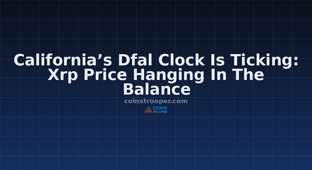 California’s Dfal Clock Is Ticking: Xrp Price Hanging In The Balance
