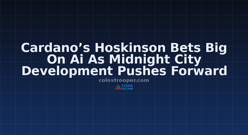 Cardano’s Hoskinson Bets Big On Ai As Midnight City Development Pushes Forward