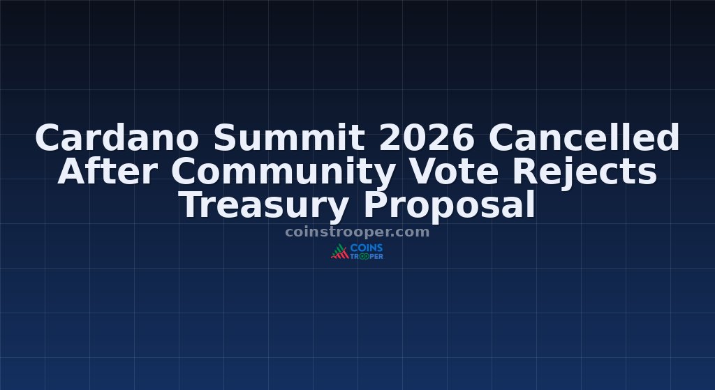 Cardano Summit 2026 Cancelled After Community Vote Rejects Treasury Proposal
