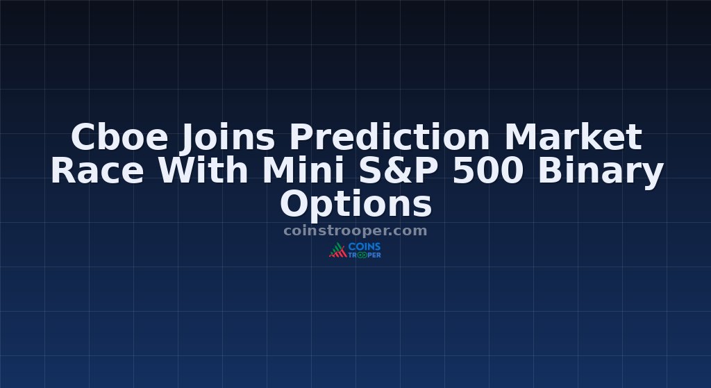 Cboe Joins Prediction Market Race With Mini S&P 500 Binary Options