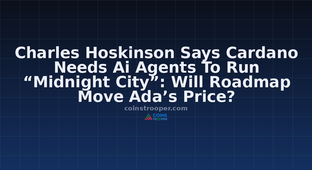Charles Hoskinson Says Cardano Needs Ai Agents To Run “Midnight City”: Will Roadmap Move Ada’s Price?