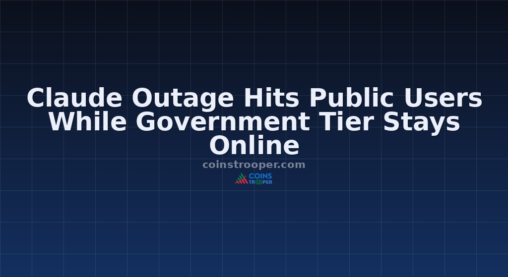 Claude Outage Hits Public Users While Government Tier Stays Online