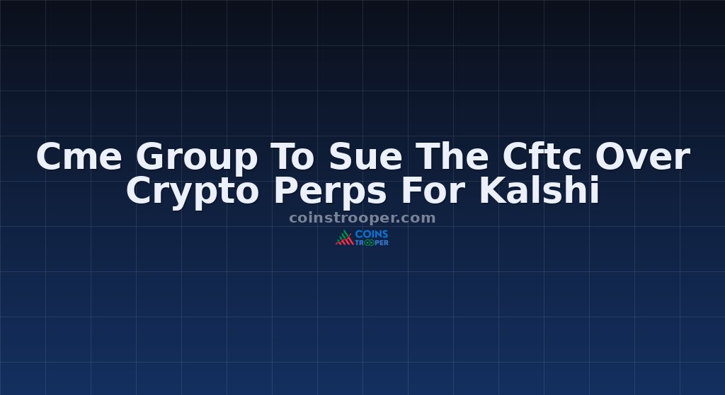 Cme Group To Sue The Cftc Over Crypto Perps For Kalshi