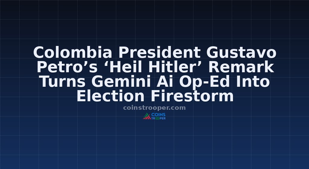 Colombia President Gustavo Petro’s ‘Heil Hitler’ Remark Turns Gemini Ai Op-Ed Into Election Firestorm