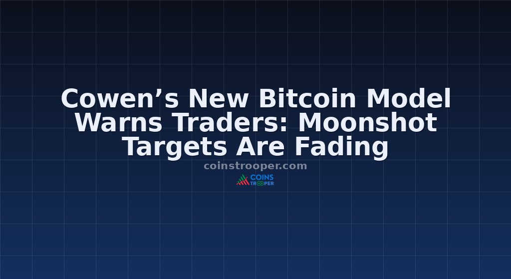 Cowen’s New Bitcoin Model Warns Traders: Moonshot Targets Are Fading