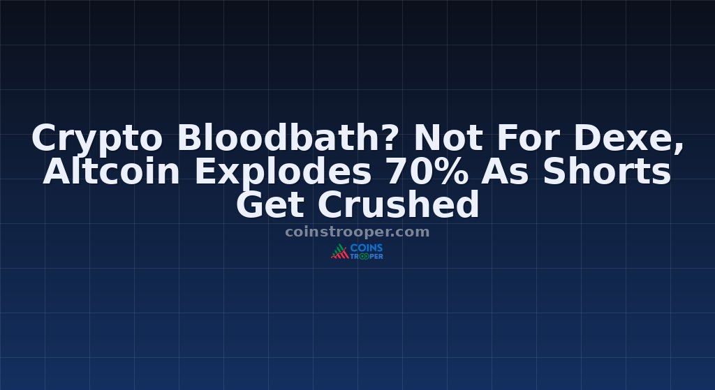 Crypto Bloodbath? Not For Dexe, Altcoin Explodes 70% As Shorts Get Crushed