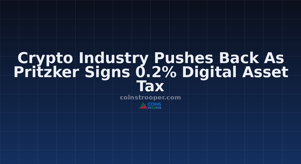 Crypto Industry Pushes Back As Pritzker Signs 0.2% Digital Asset Tax