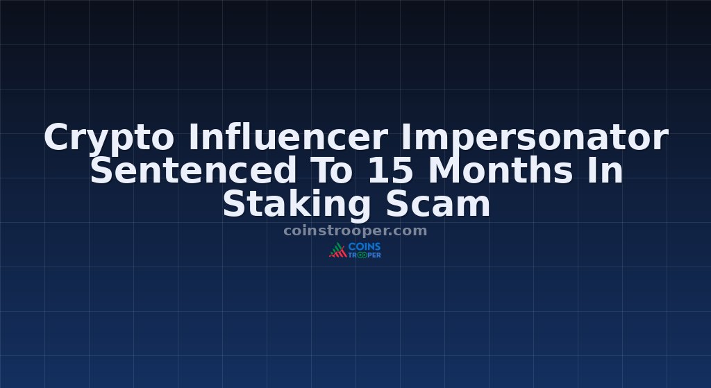 Crypto Influencer Impersonator Sentenced To 15 Months In Staking Scam