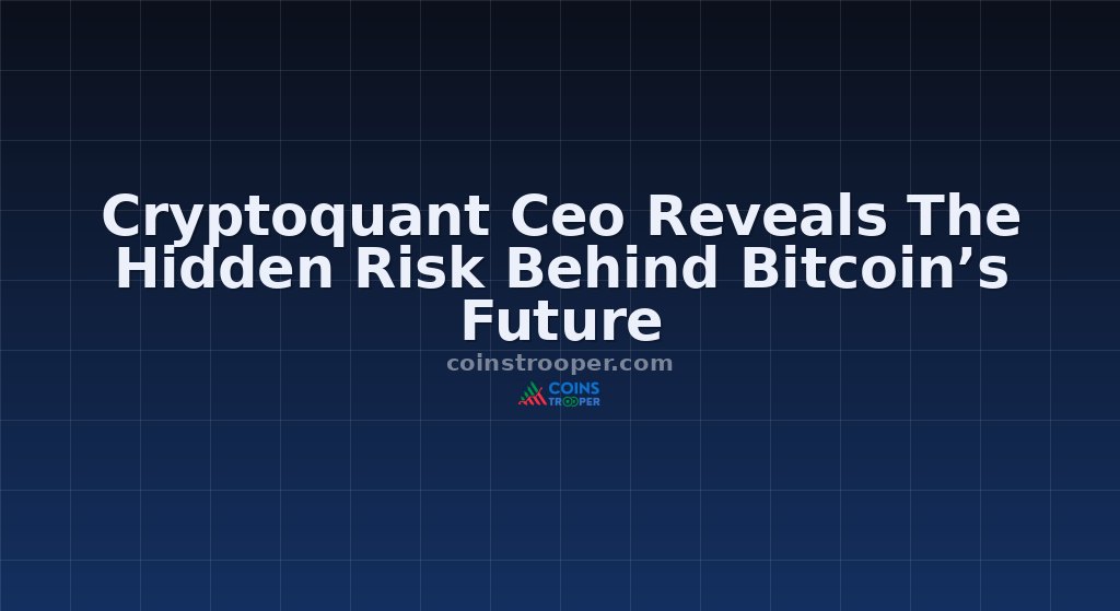 Cryptoquant Ceo Reveals The Hidden Risk Behind Bitcoin’s Future
