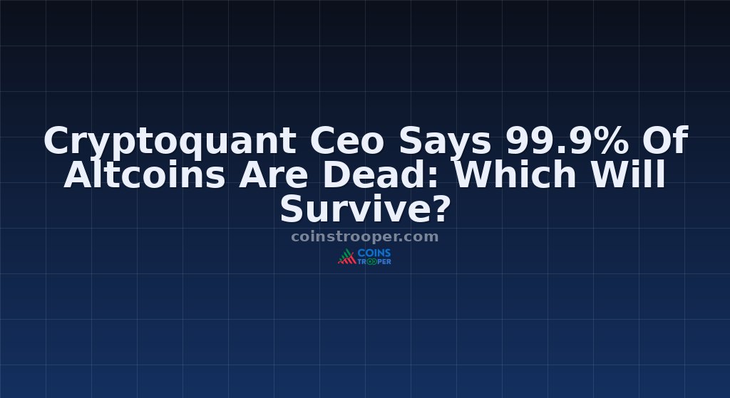 Cryptoquant Ceo Says 99.9% Of Altcoins Are Dead: Which Will Survive?