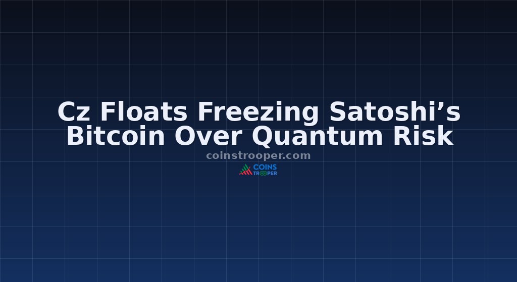 Cz Floats Freezing Satoshi’s Bitcoin Over Quantum Risk