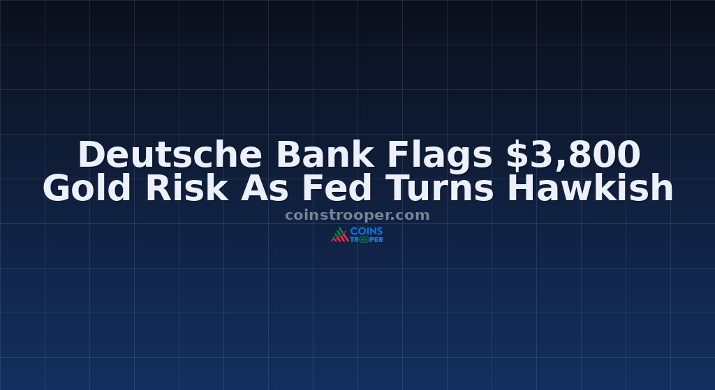 Deutsche Bank Flags $3,800 Gold Risk As Fed Turns Hawkish