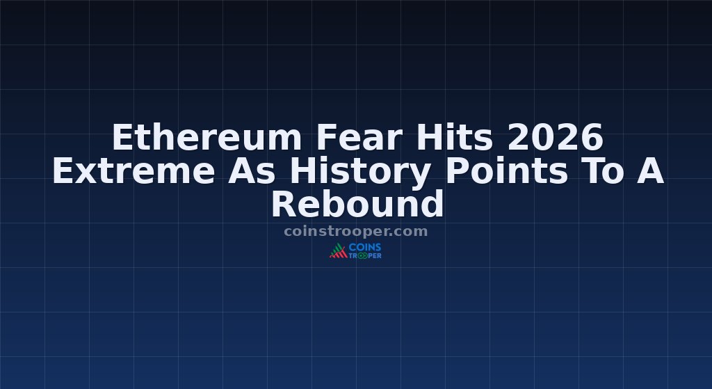 Ethereum Fear Hits 2026 Extreme As History Points To A Rebound