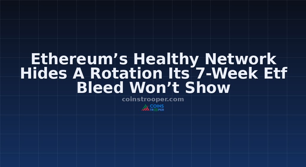 Ethereum’s Healthy Network Hides A Rotation Its 7-Week Etf Bleed Won’t Show