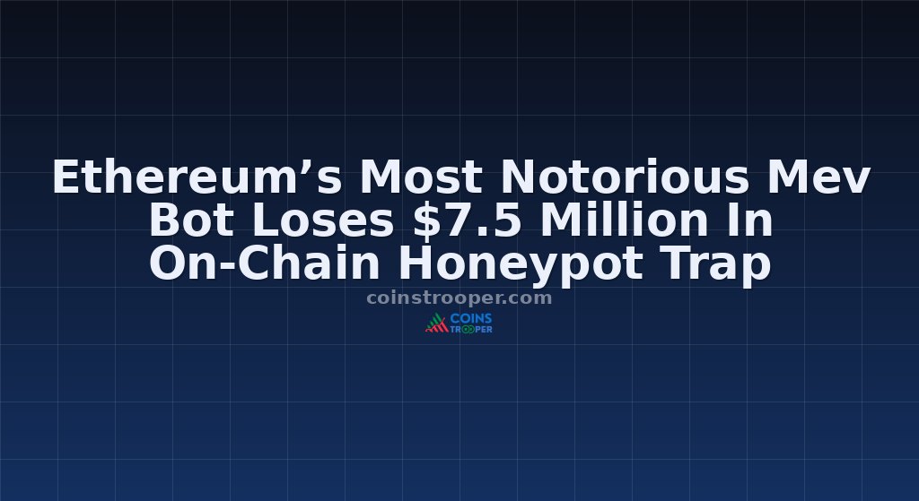 Ethereum’s Most Notorious Mev Bot Loses $7.5 Million In On-Chain Honeypot Trap