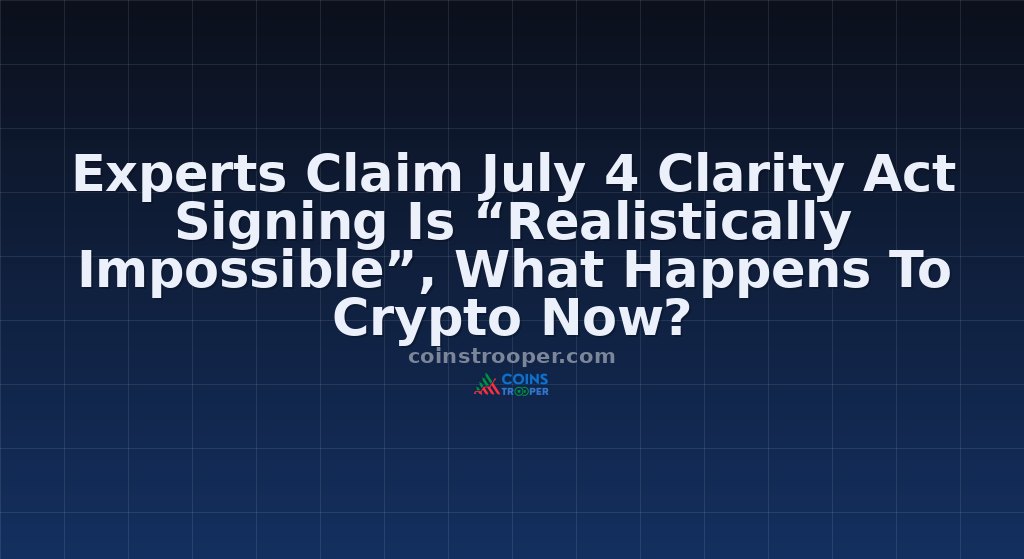 Experts Claim July 4 Clarity Act Signing Is “Realistically Impossible”, What Happens To Crypto Now?