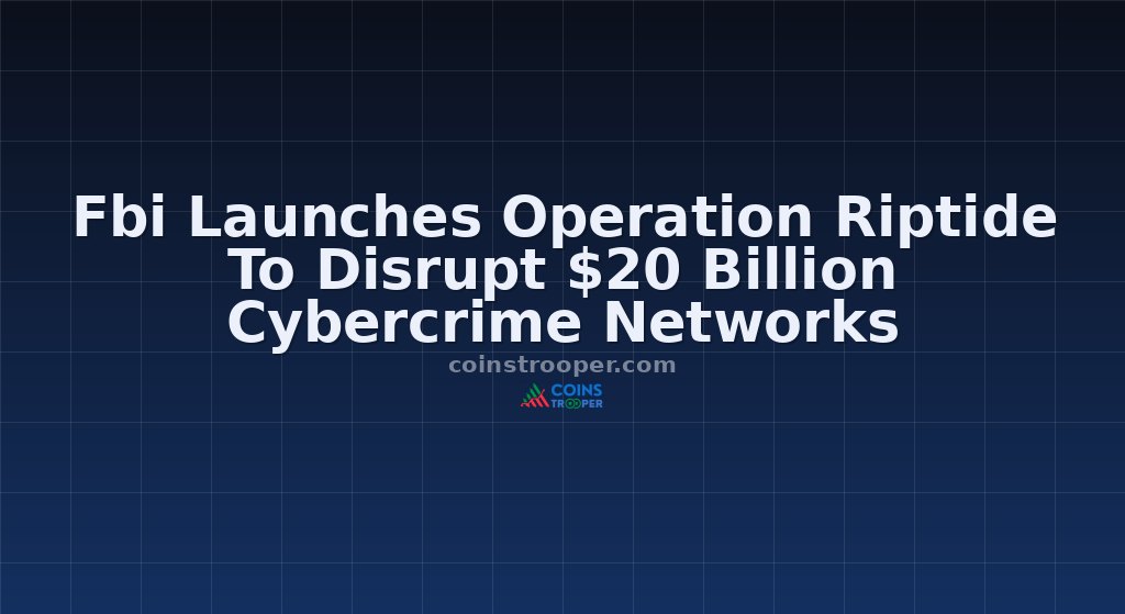 Fbi Launches Operation Riptide To Disrupt $20 Billion Cybercrime Networks