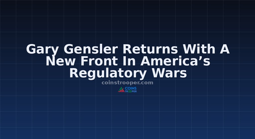 Gary Gensler Returns With A New Front In America’s Regulatory Wars