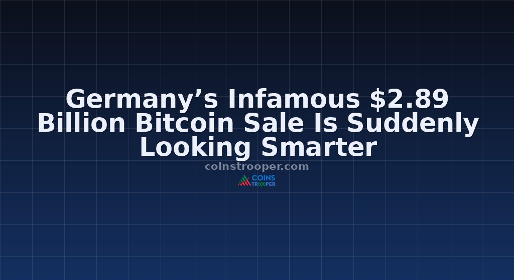 Germany’s Infamous $2.89 Billion Bitcoin Sale Is Suddenly Looking Smarter