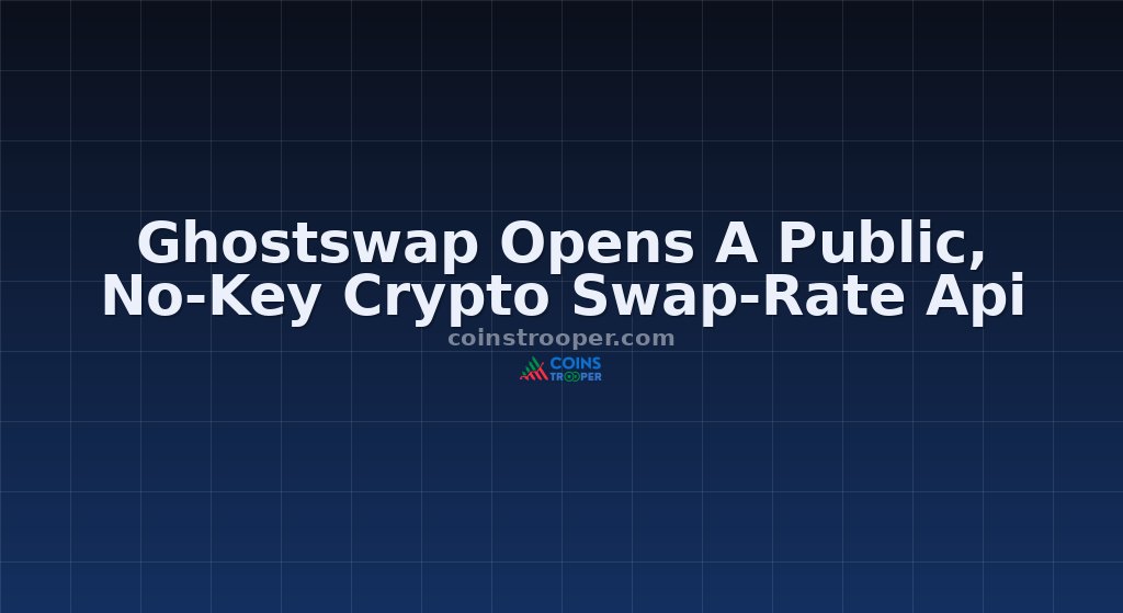 Ghostswap Opens A Public, No-Key Crypto Swap-Rate Api