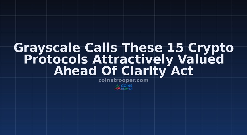 Grayscale Calls These 15 Crypto Protocols Attractively Valued Ahead Of Clarity Act