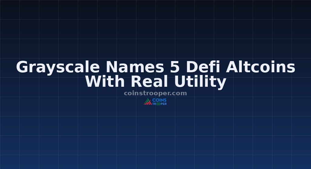 Grayscale Names 5 Defi Altcoins With Real Utility