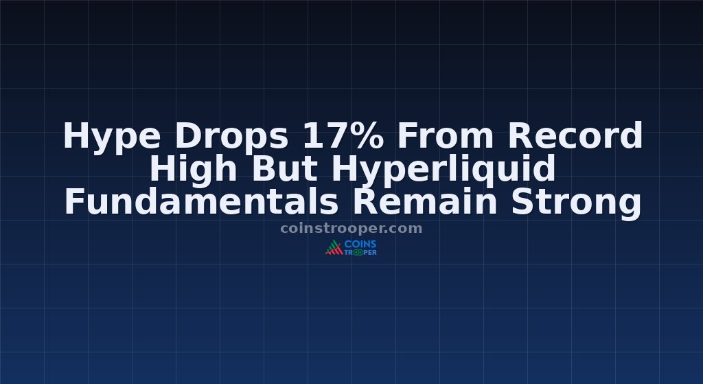 Hype Drops 17% From Record High But Hyperliquid Fundamentals Remain Strong