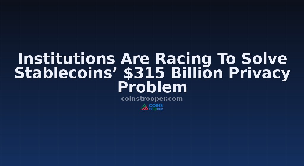 Institutions Are Racing To Solve Stablecoins’ $315 Billion Privacy Problem