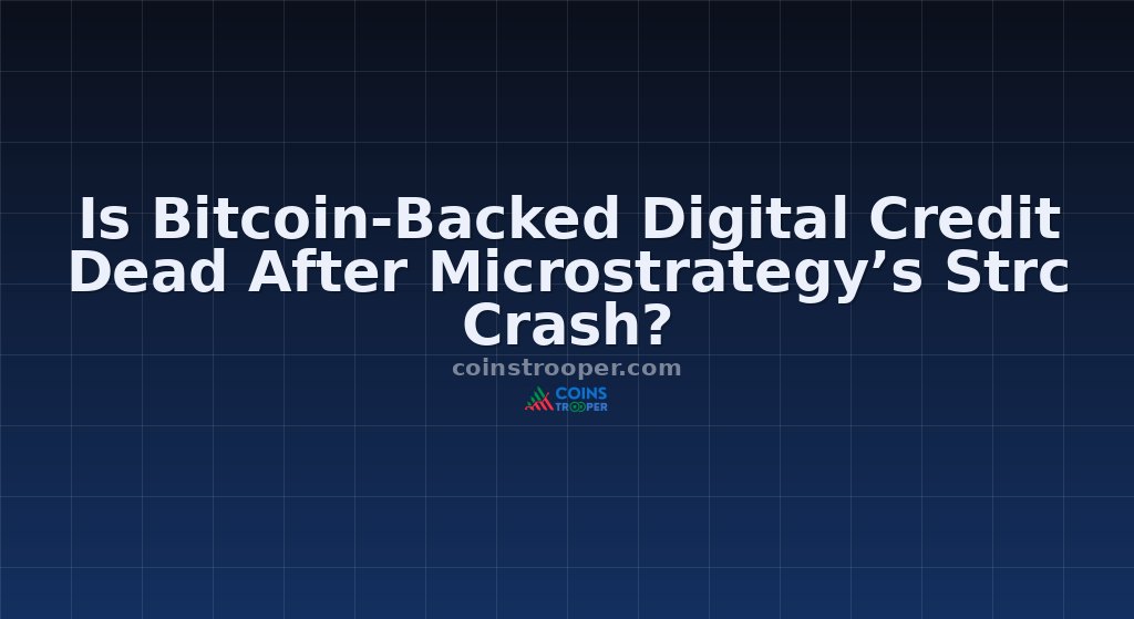 Is Bitcoin-Backed Digital Credit Dead After Microstrategy’s Strc Crash?