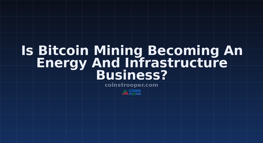 Is Bitcoin Mining Becoming An Energy And Infrastructure Business?