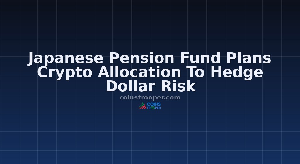 Japanese Pension Fund Plans Crypto Allocation To Hedge Dollar Risk