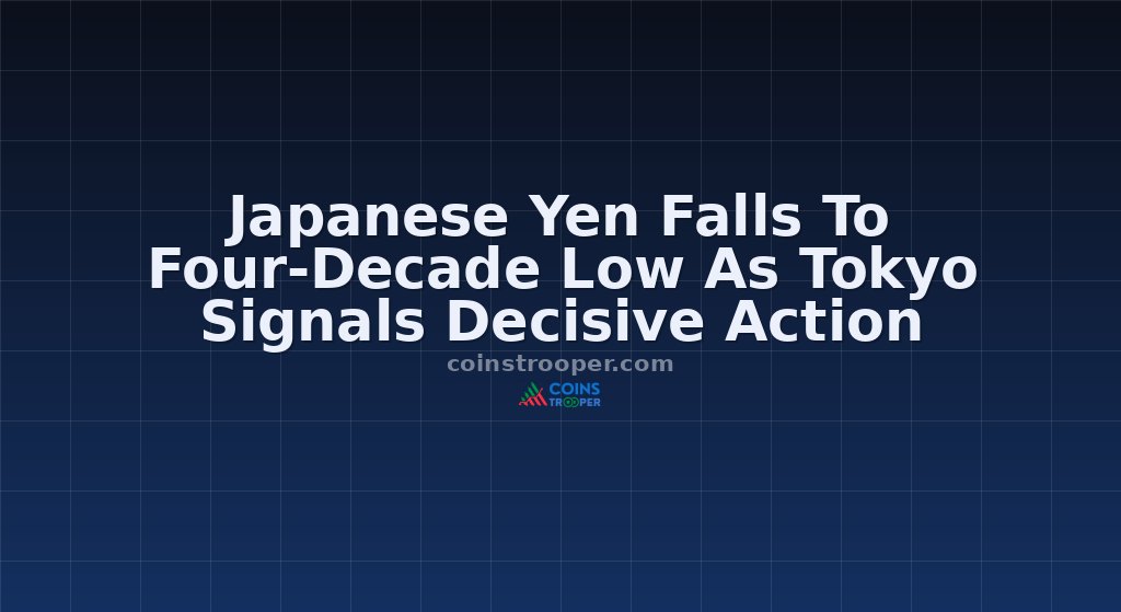 Japanese Yen Falls To Four-Decade Low As Tokyo Signals Decisive Action