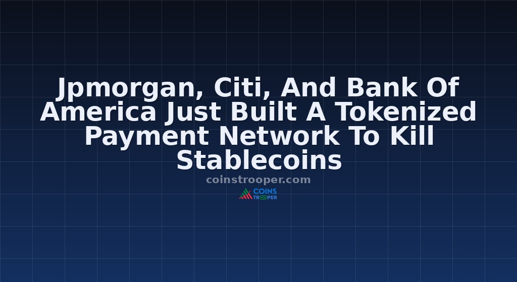 Jpmorgan, Citi, And Bank Of America Just Built A Tokenized Payment Network To Kill Stablecoins