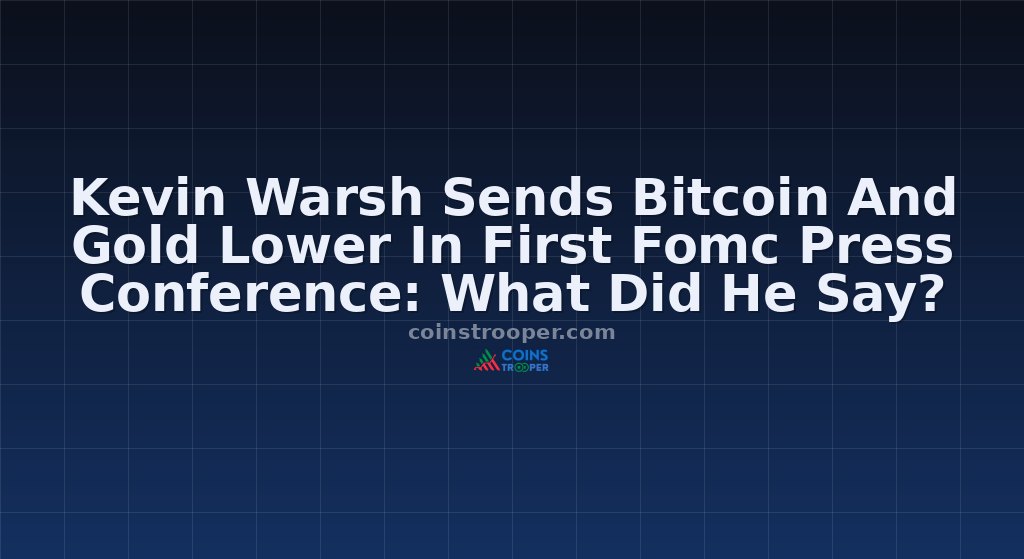 Kevin Warsh Sends Bitcoin And Gold Lower In First Fomc Press Conference: What Did He Say?