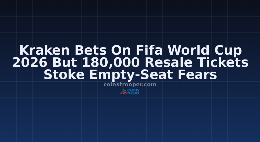 Kraken Bets On Fifa World Cup 2026 But 180,000 Resale Tickets Stoke Empty-Seat Fears