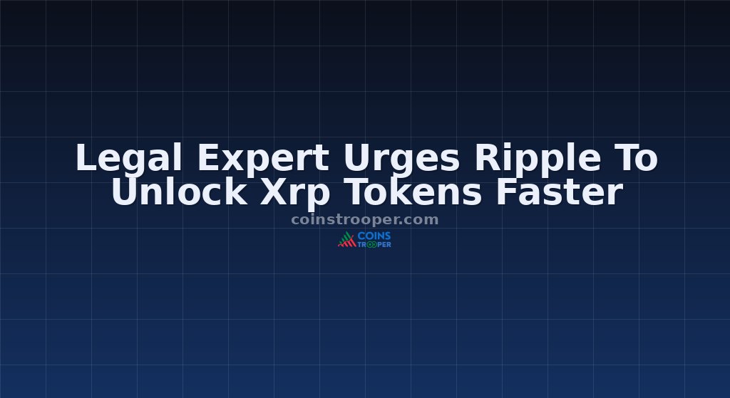 Legal Expert Urges Ripple To Unlock Xrp Tokens Faster