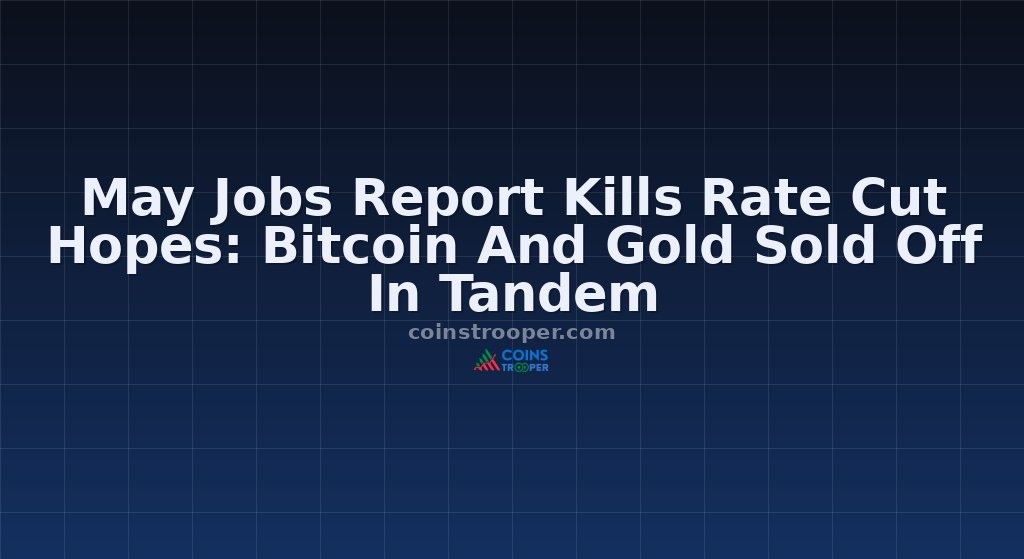 May Jobs Report Kills Rate Cut Hopes: Bitcoin And Gold Sold Off In Tandem