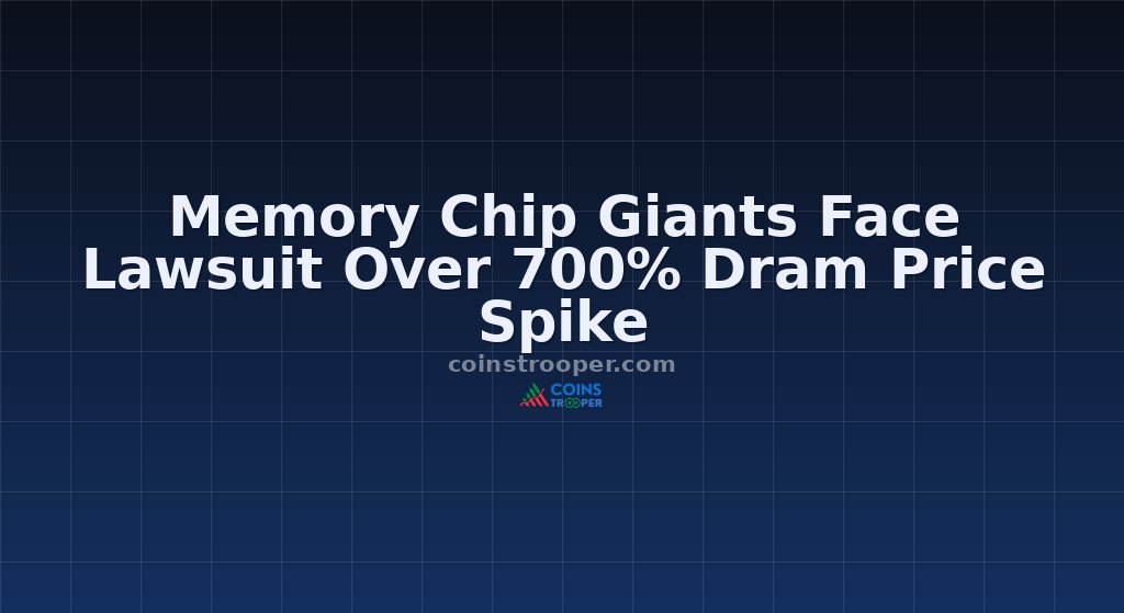 Memory Chip Giants Face Lawsuit Over 700% Dram Price Spike