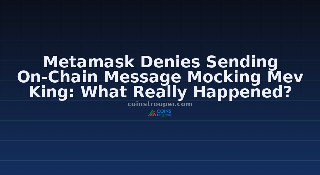 Metamask Denies Sending On-Chain Message Mocking Mev King: What Really Happened?