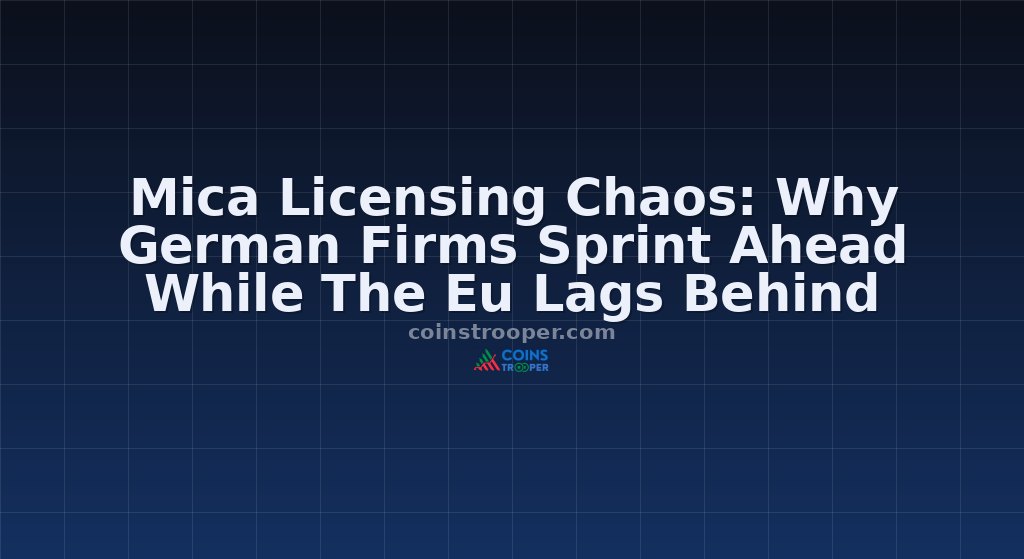 Mica Licensing Chaos: Why German Firms Sprint Ahead While The Eu Lags Behind