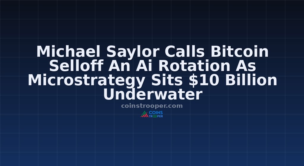 Michael Saylor Calls Bitcoin Selloff An Ai Rotation As Microstrategy Sits $10 Billion Underwater