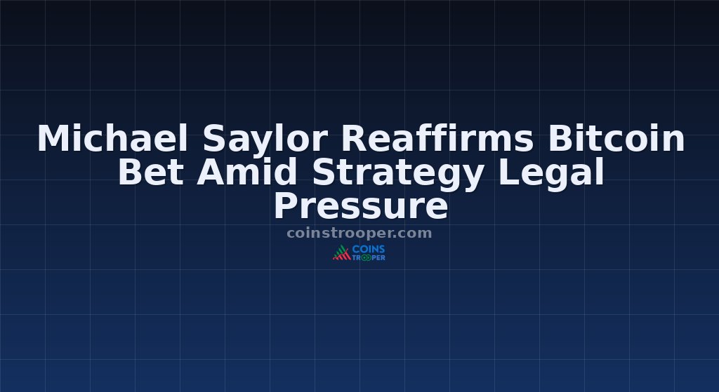 Michael Saylor Reaffirms Bitcoin Bet Amid Strategy Legal Pressure
