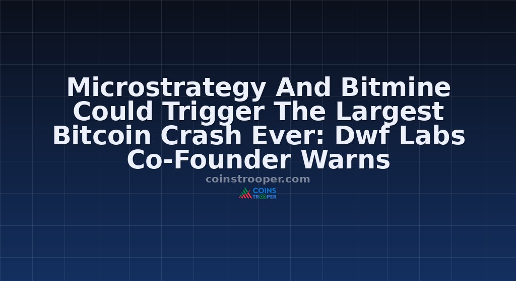 Microstrategy And Bitmine Could Trigger The Largest Bitcoin Crash Ever: Dwf Labs Co-Founder Warns