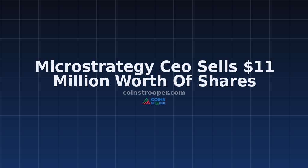 Microstrategy Ceo Sells $11 Million Worth Of Shares