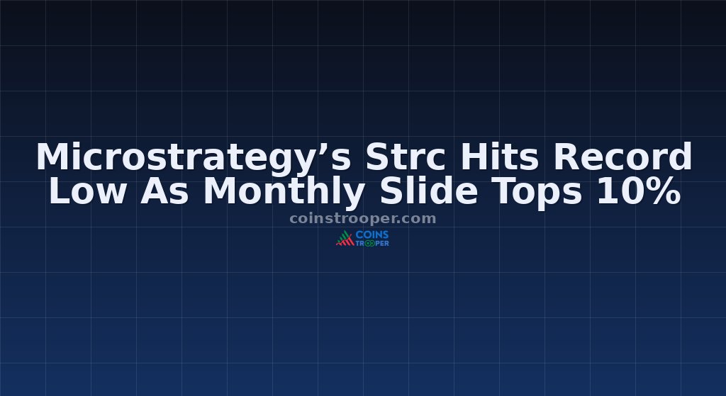 Microstrategy’s Strc Hits Record Low As Monthly Slide Tops 10%