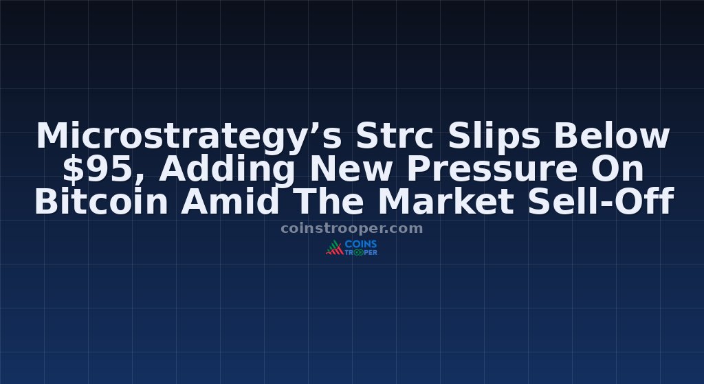 Microstrategy’s Strc Slips Below $95, Adding New Pressure On Bitcoin Amid The Market Sell-Off