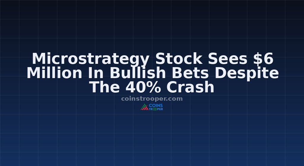 Microstrategy Stock Sees $6 Million In Bullish Bets Despite The 40% Crash