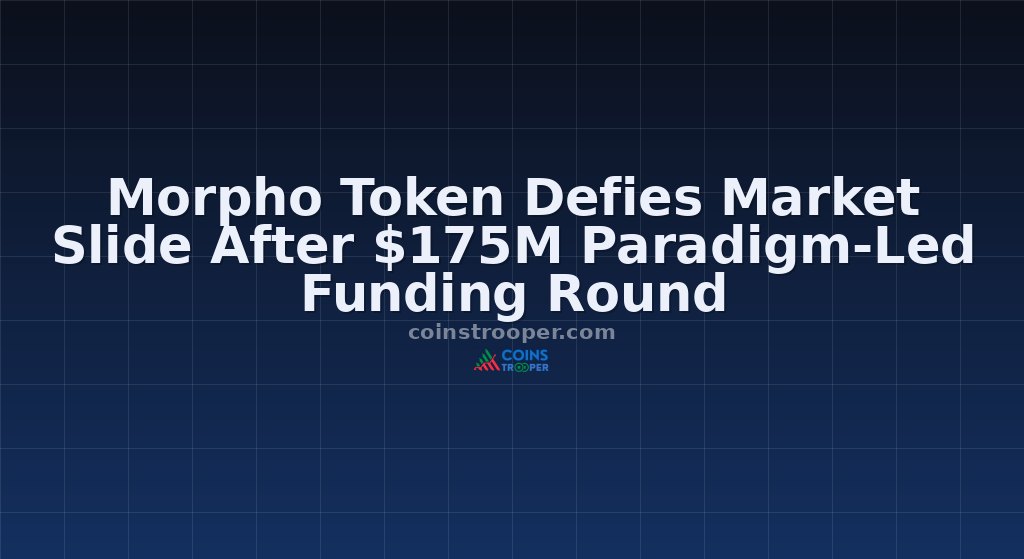 Morpho Token Defies Market Slide After $175M Paradigm-Led Funding Round